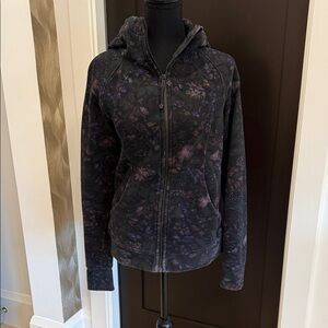 lululemon athletica Black Floral Hoodie
